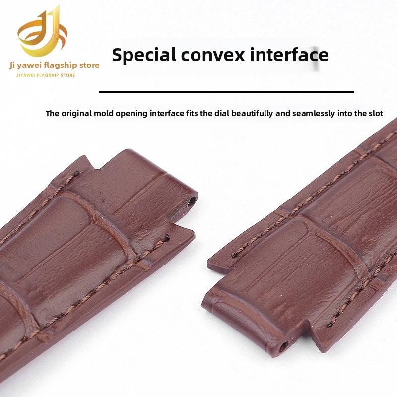 24x14mm Rindsleder Uhrenarmband Für 1853 Tissot T60 Riemen L875/975K Konvexes Ende Echtes Leder Uhrenarmband Herren Armband Armband