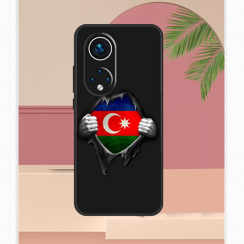 Azerbaijan Flag Coat of Arms Case For Honor Magic 5 6 7 8 Pro Honor 400 Lite 200 X9c X9b X9a X8b X8a X8c 50 70 90 Cover