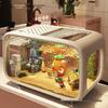Elegance Light Luxury Fish Tank with Lid - Transparent Ecological Aquarium for Living Room Decor