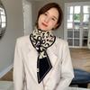 Women's Korean Style Knitted Wool Scarf Spring Autumn Cross Short Plaid Strips Scarves Winter Neck Cover Neck Scarf All-match Collar Scarf