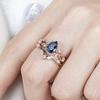 Three Heroes Zircon Inlaid Seven-Color Alloy Couple Ring for Women