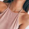 Golden Moon Star Heart Pendant Necklaces Crescent Pendant Chokers Necklaces For Women Round Circle Jewelry