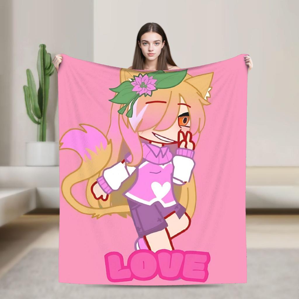 Měkká deka Kempování Gacha life v kouzelném lese Ložní prádlo Přehozy Flanelová přehoz na postel Do obývacího pokoje Pohodlný potah na pohovku