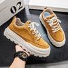 2026 Men Platform Leather Casual Shoes Popular Youth Flats Sneakers Outdoor Non-slip Comfortable Man Board Shoes Tenis Masculino