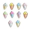 10Pcs Mini Colorful Ice Cream Charm Simulated Ice Cone Figurine DIY Handmade Jewelry Hair Clip Backpack Bag Decoration Accessories
