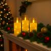 LED Pillar Candle with String Lights and Remote Control - 3 Sizes