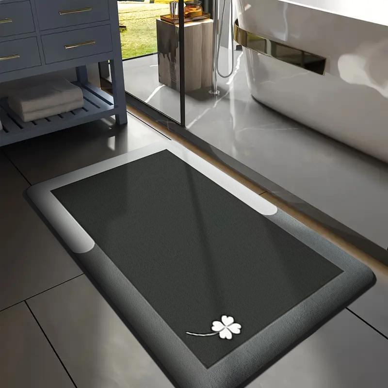 

Фланелевый Утолщенный Впитывающий Коврик для Пола в Ванной с Принтом, Туалетный Нескользящий Коврик для Ног, Квадратный Ковер для Спальни, Придверный Коврик 400MMx600MM