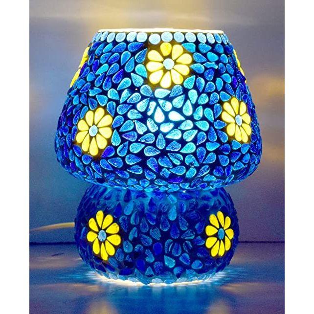 Style Dome Shaped Glass Table Lamp Multicolour for Living Room,Bed Room,Desk
