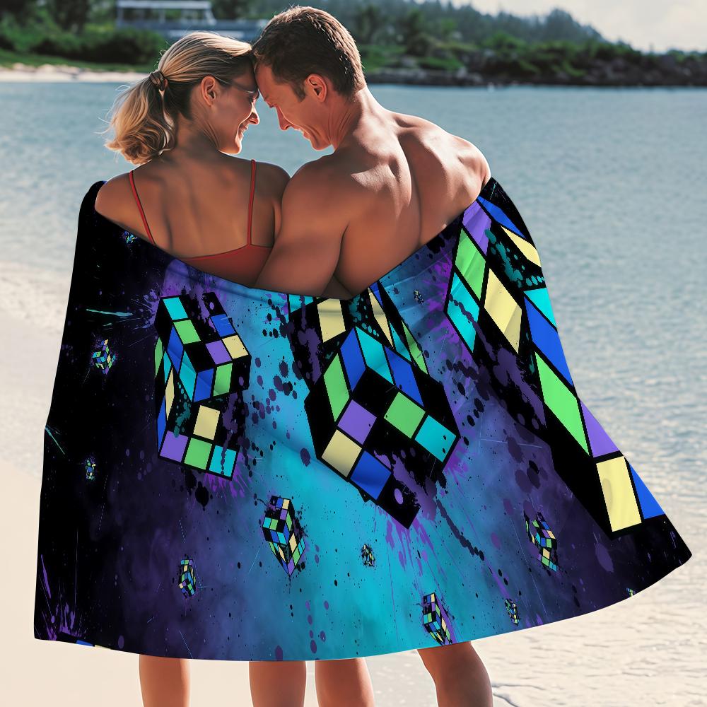 P-Pure Rican Towel Quick Drying Beach Towels Are Suitable For Swimming Pools Camping Yoga And The Gym