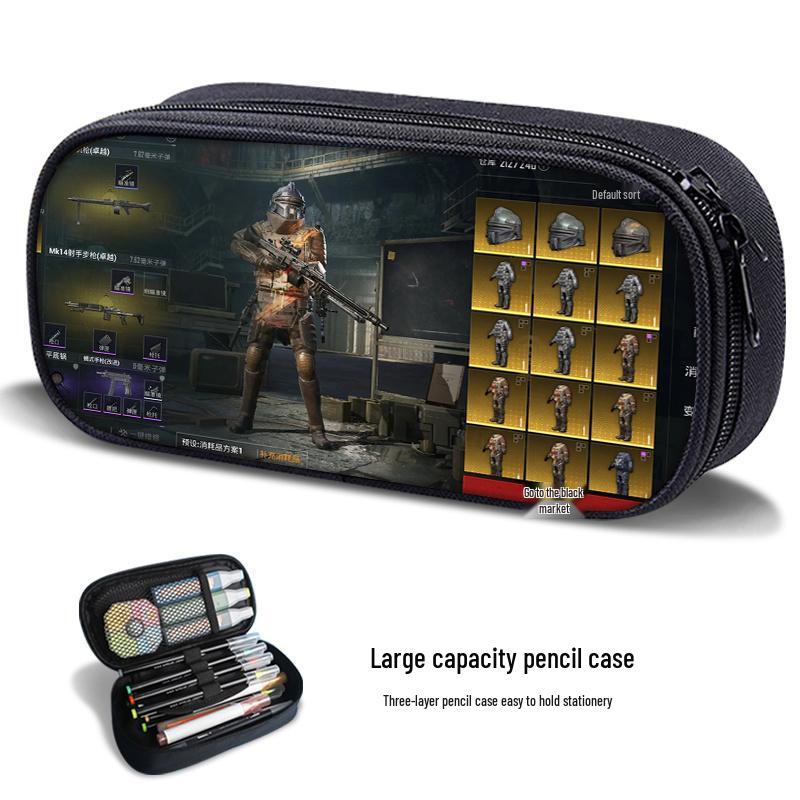 Peace Elite Multifunktionales Federmäppchen für Jungen - U-Bahn PUBG Design, Ideal für Grund- und Mittelschüler