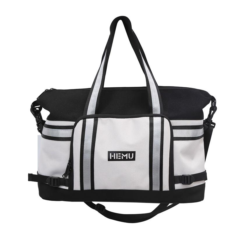 

New fashion sports fitness bag men s and women s short-distance travel bag contrasting color shoulder bag messenger bag trendy versatile чорний