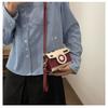 Cartoon Small Square Bag PU Box Bag Portable Camera Bag  Women