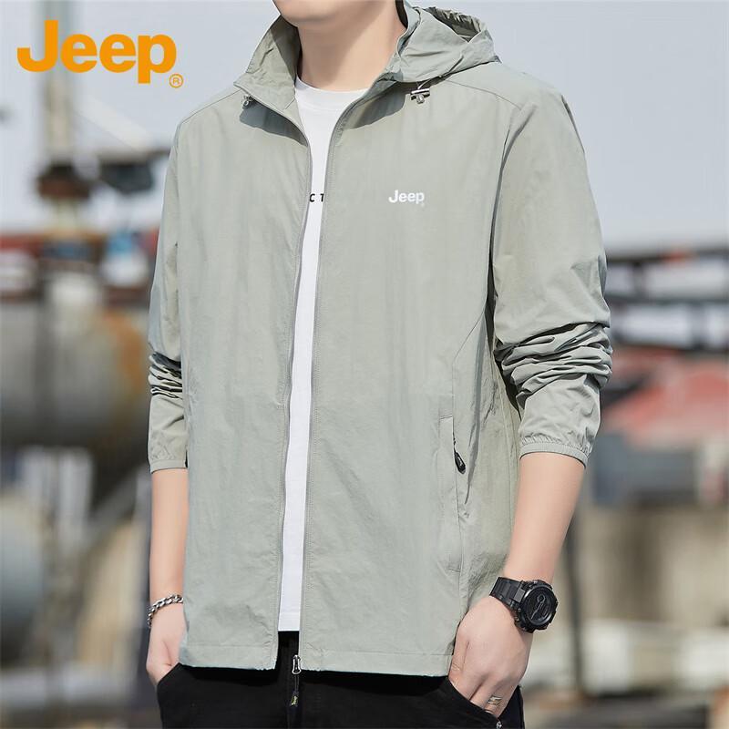 JEEP Men's Hooded Sun Protection Jacket