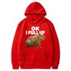 Ok I Pull Up Capybara Felpa con cappuccio con stampa grafica Felpe con cappuccio vintage casual alla moda unisex Pullover gotici Harajuku Streetwear