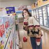 WTEMPO Turtleneck Christmas Elk Pullover Sweater Women Loose Autumn Winter Thickened Warm Fashion