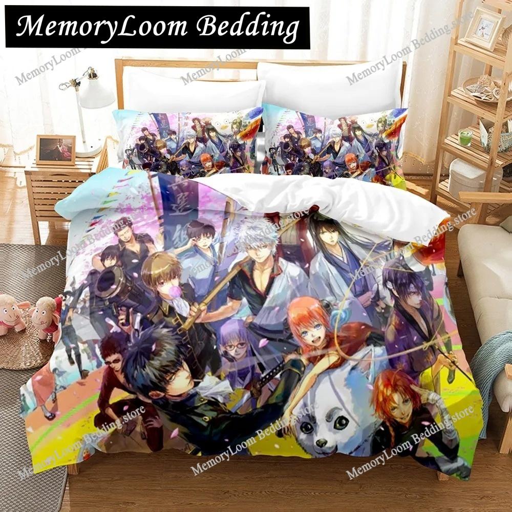 Fashion Vibrant 3D Print Anime Gintama Bedding Set Single-Twin-Full-Queen-King Size Adult Kid Bedroom Stylish Duvet Cover Sets