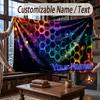 Manta Geométricas Abstratas com Nome Personalizado Manta Macia e Aconchegante para Casa Sofá Cama