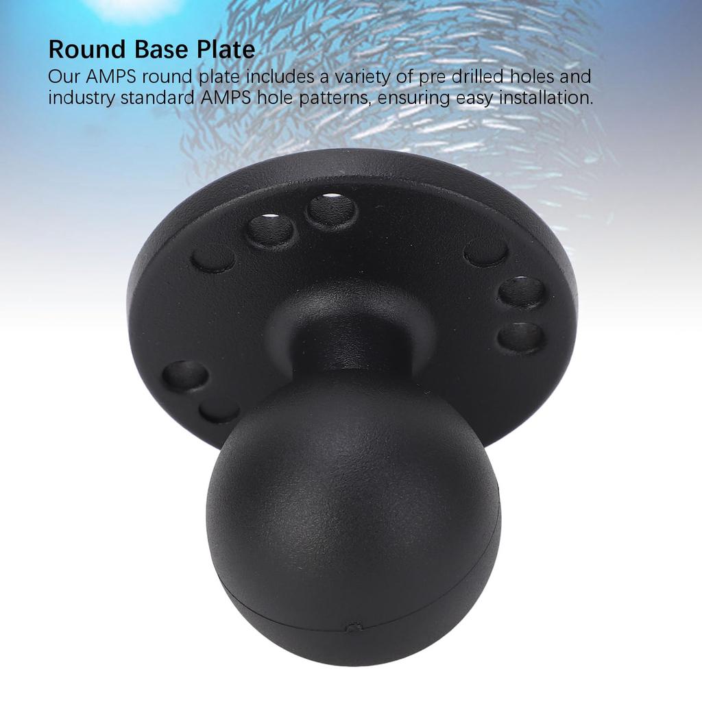 1.5" Ball Mount, with Aluminum Alloy AMPS Hole Round Plate, Universal Electronic Device Mounting
