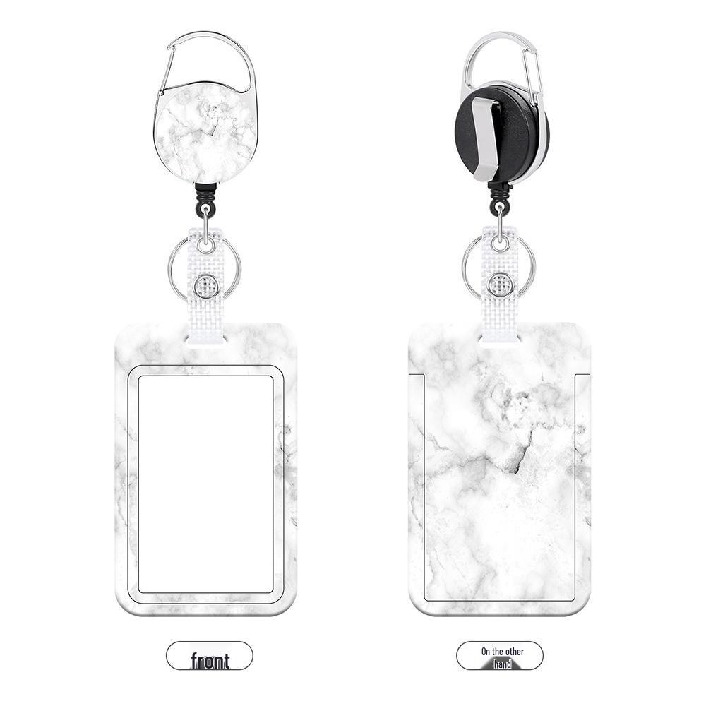 Retractable UV ID Card Holder with Neck Lanyard for Employee or Bus Cards