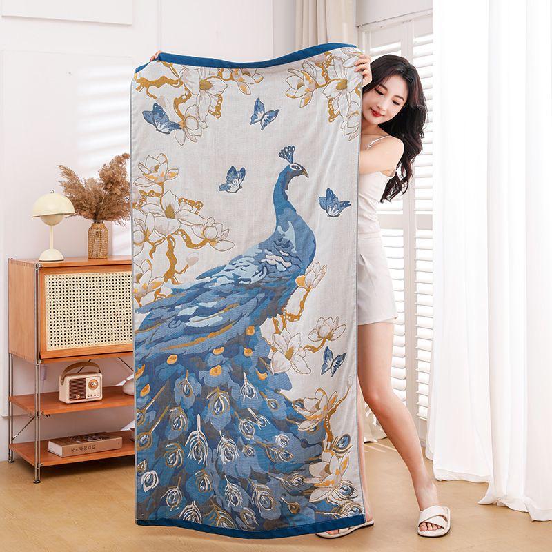 Gauze Quick-Dry Pure Cotton Oversized Bath Towel for Men & Women