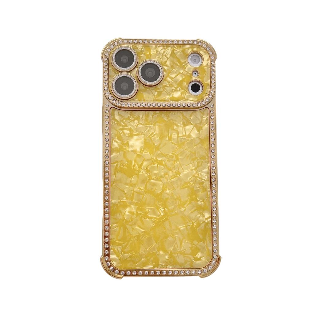 iPhone 17 Pro Max Shell Pattern Flash Diamond Protective Case
