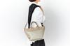 Viola Nylon X Gold Tape Tote Gray D'oro Bag, Medium, Beige, VIO-V-2037-BE