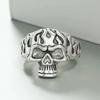 European and American Style Ghost King Skull Ring for Men and Women Trendy Open Fashion Ring
