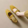Women Flat Shoes French Retro Flat Bottomed Mary Jane Shoes Shallow Mouth Soft Sole Ballet Single Shoes Women Flats