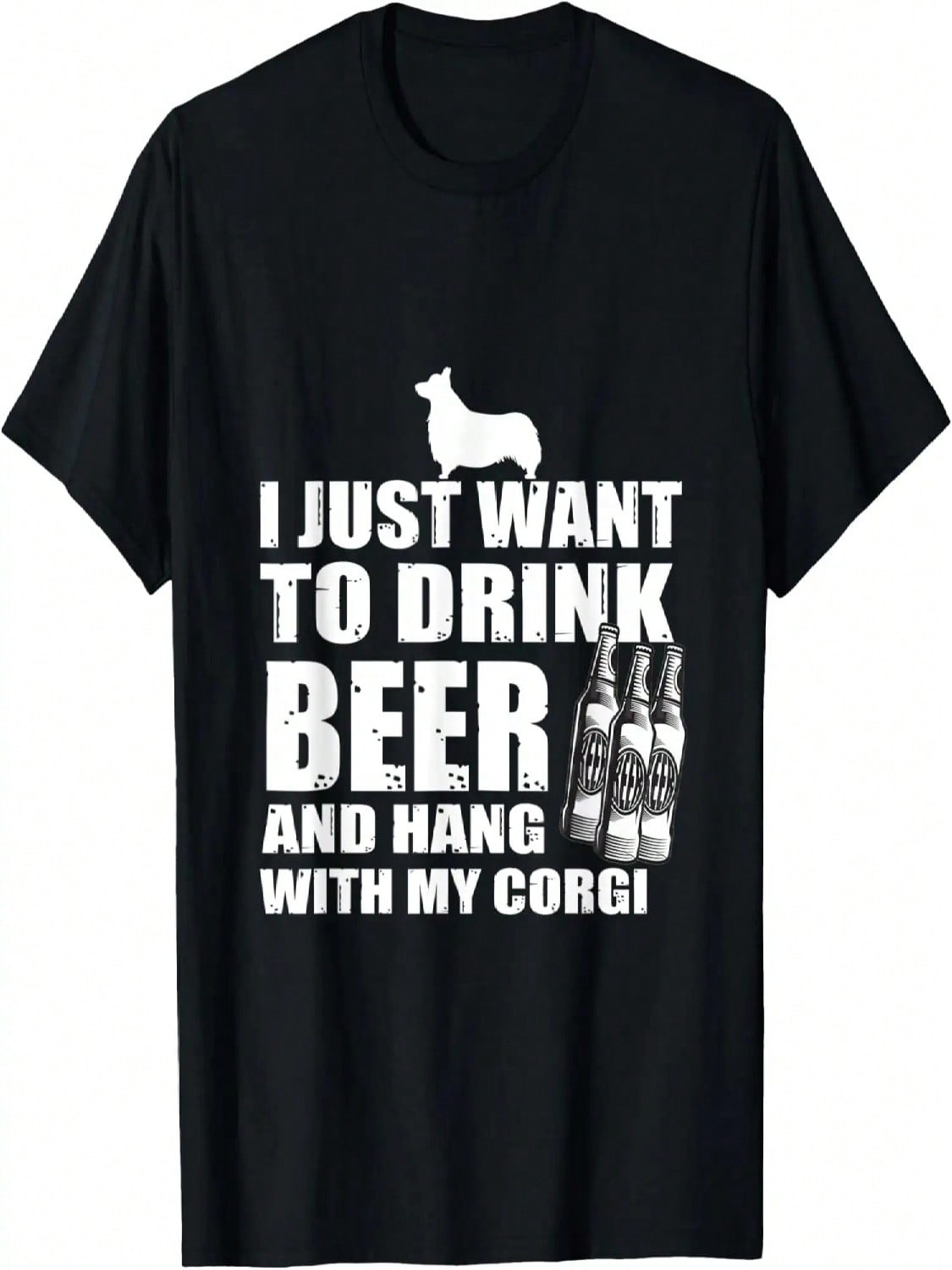 I Just Want To Drink Beer And Hang With My Corgi T-Shirt S разноцветный