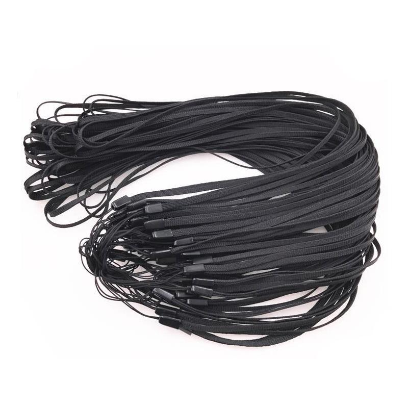 100Pcs Long Neck Hanging Rope Fine Lanyard Safety Rope For Keys ID Card Holder Phone Camera  of Simple Colored Keychain