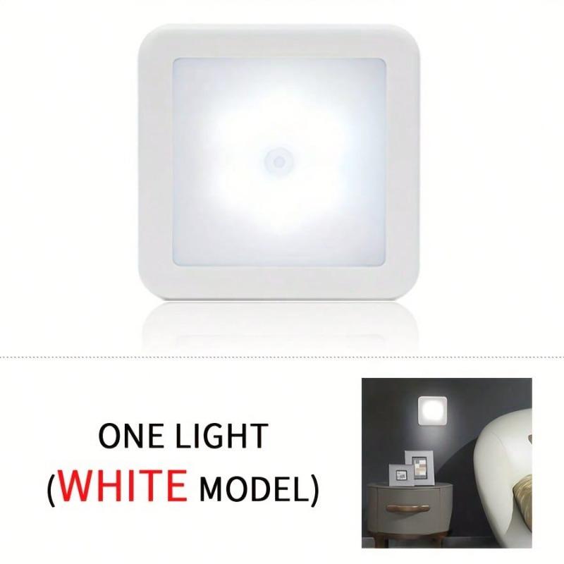 

Auto Motion-Sensing LED Night Light - Wireless Stick-On Wall Lamp for Stairs/Cabinet/Bathroom, Battery Powered & Energy Saving
