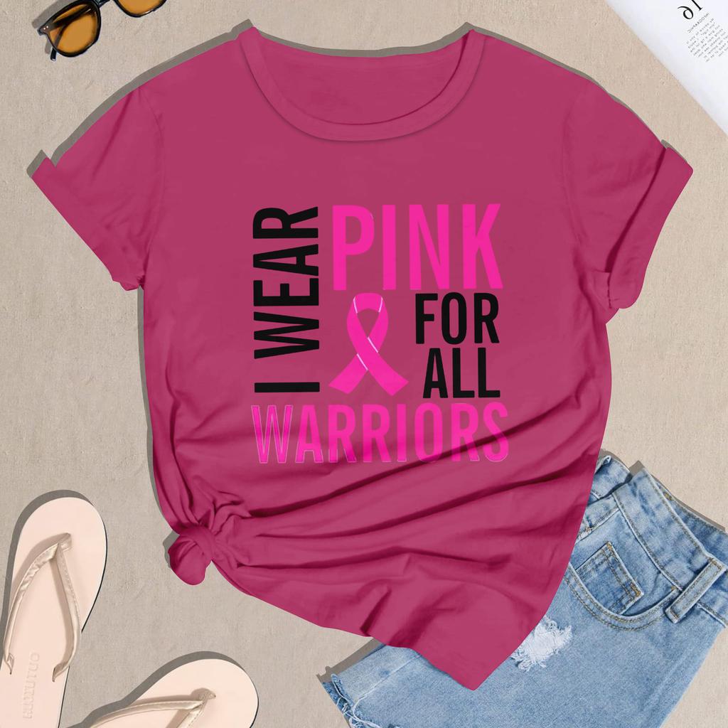 Women's Casual Halloween Breast Print T-Shirt Round Neck Pullover Short Sleeve Top