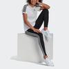 Adidas Originals 3 Stripes Tight Casual Butt-Lifting Side Stripe Leggings Women Leggings Black H09426