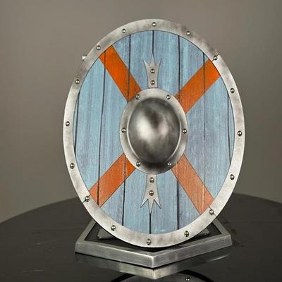 Escudo vikingo 55.88 cm Battleworn Madera Auténtico Cosplay Mitología nórdica Valhalla Escudo de guerrero medieval Regalo