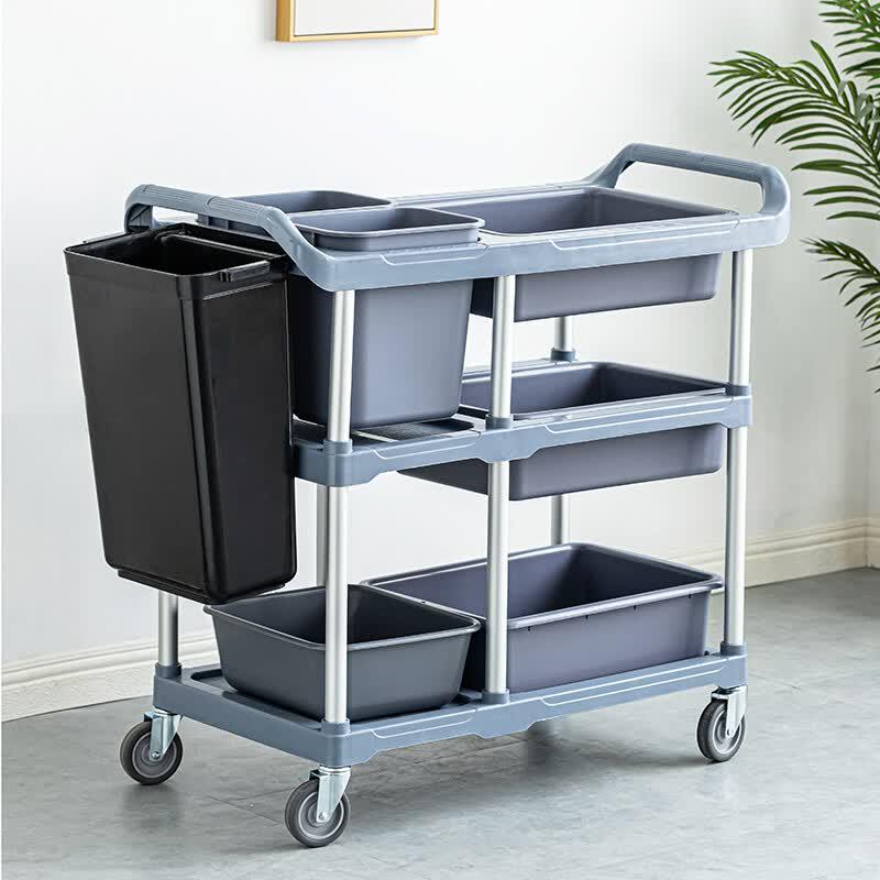 Commercial Restaurant 3-Tier Plastic Utility Cart