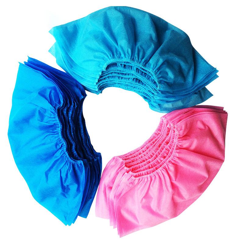 100Pcs Disposable Non-Slip Shoe Covers Thick Nonwoven Arctic-Proof Degradable for Home Hospital Visits Banya Sauna Protection