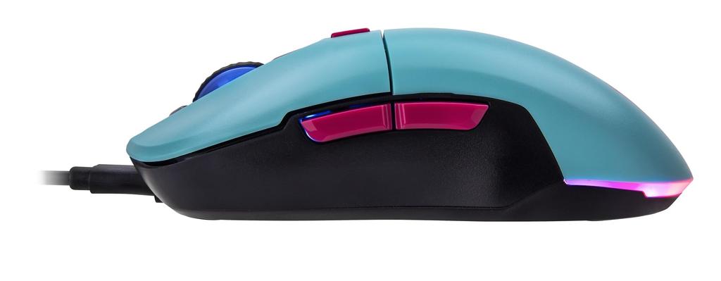 Thermaltake Neros Pro RGB Hatsune Miku Edition Conexão com fio USB Função RGB Mouse para jogos Hatsune Miku Edition MS0706 GMO-NPR-WDOHBL-09