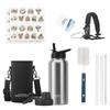 40oz Stainless Steel Insulated Travel Mug With Handle Loop Outdoor Sports Camping Office