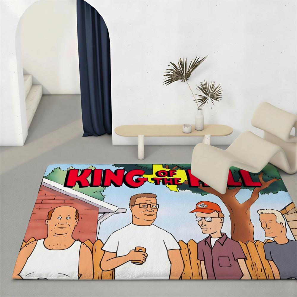 

TV K King of the Hill Floor Mat Eco Friendly Flannel Doormat Non Slip Odorless Soft Short Plush Indoor Floor Rug 50x80cm