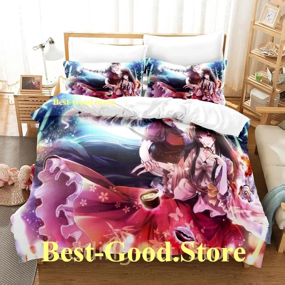 Eirin Yagokoro Bedding Set Single Twin Full Queen King Size Bed Set Adult Kid Bedroom Duvetcover Sets 3D Anime Bed Sheet Set