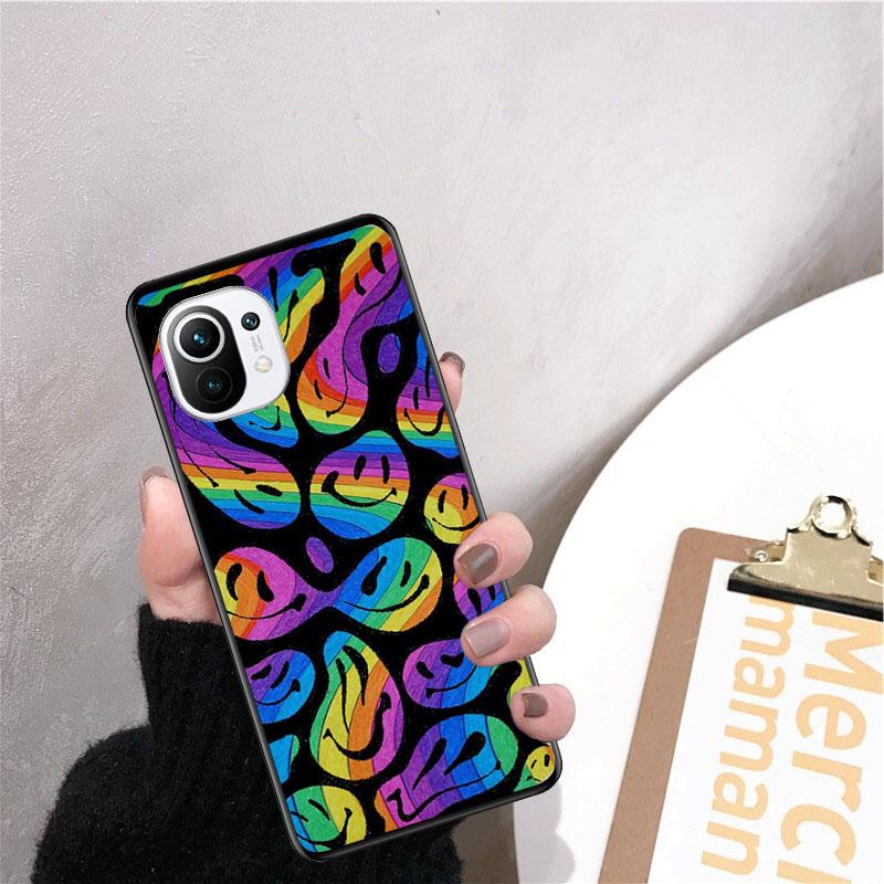 Trippy Smiley Phone Case for Xiaomi 12 Mi 10T 11T 11 Pro 10 10T 11 lite 10pro 11Ultra Poco X3 Pro Poco F3 M3