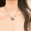Elegant Foal Design Pendant Necklace Durable Alloy Jewelry For Women Daily Wear Gift Idea