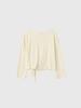 GENERALIDEA Tie-Up Loose Fit Boat Neck T-Shirt [Ivory] / Gf1Lts504