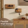 Multifunctional Wood Wall Key Rack Shelf For Organizing Keys Mail And Accessories Home Entryway