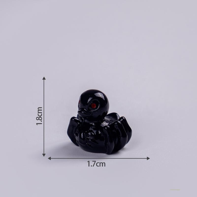 10Pcs Mini Halloween Pumpkin Duck Micro Landscape Resin Ornament Devil Duck Halloween Carnival Party Gift Home Desktop Decoratio
