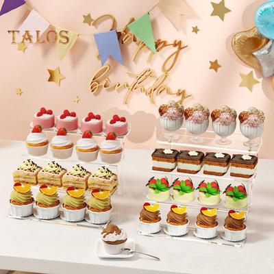 Acrylic Perfume Display Stand with 4 Tiers Exhibition Display Stand Sunglasses Nail Polish Transparent Organizer
