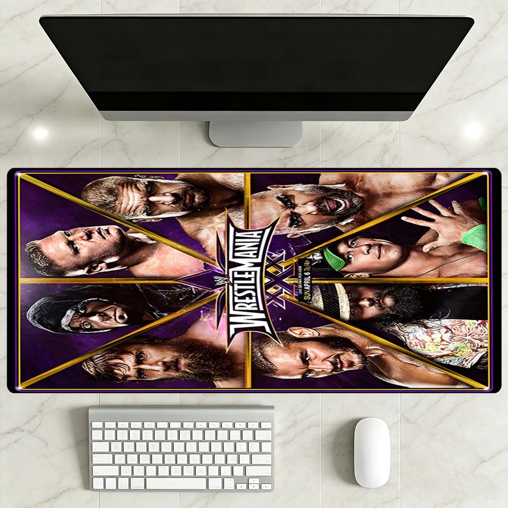 Wrestlemania Gaming Mouse Pad Keyboard Mat Ultra-Long Desk Mat Non-Slip Rubber Base Office and Gaming Desk Decoration