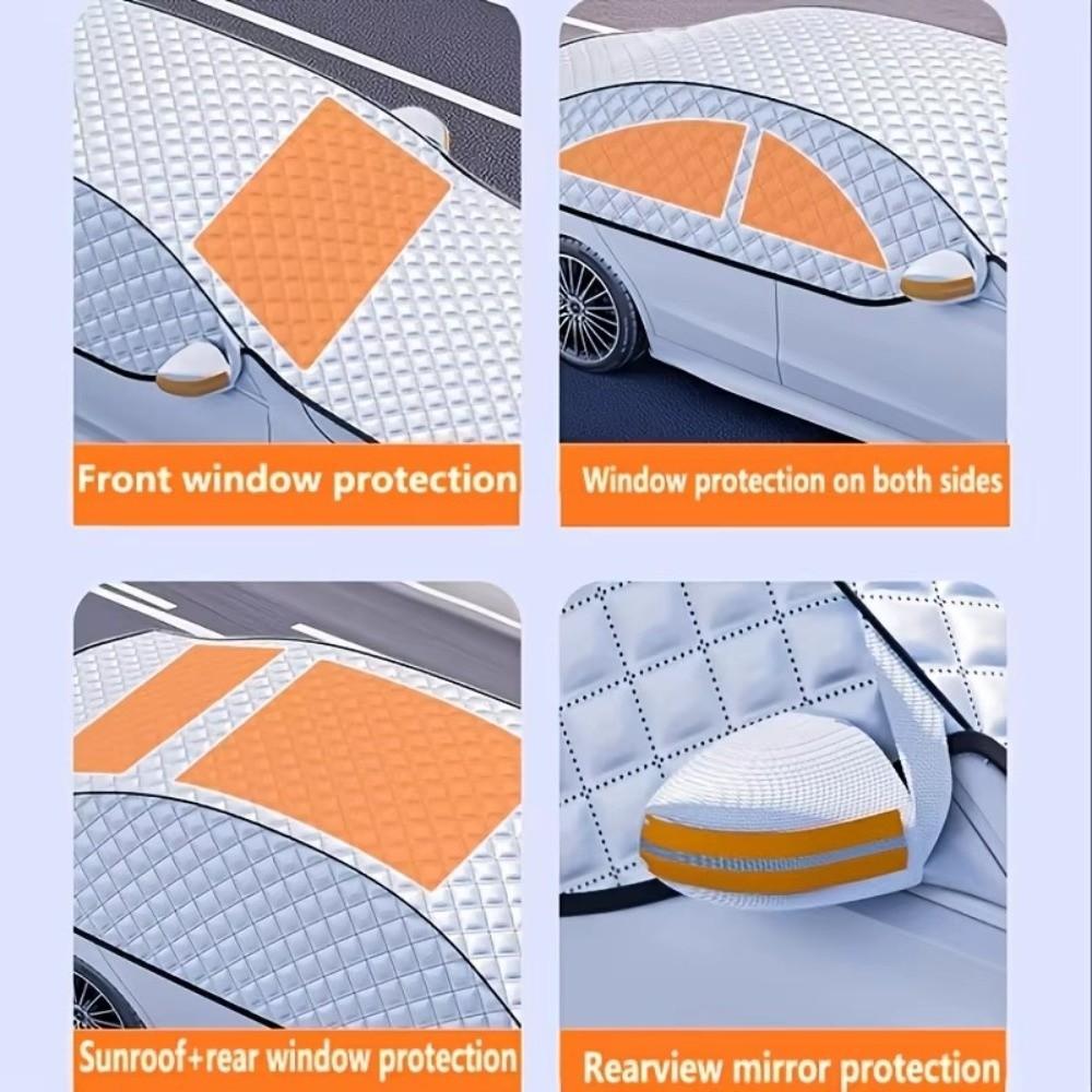 Thick Anti-Tear Windshield Sun Shade Waterproof Half Vehicle Cover Half Car Snow Cover Crossover