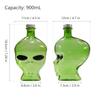900ml Alien Ketel Water Wijn Fles Groen Hoog Borosilicaatglas Originaliteit Bar Wijnkast Ornament Decoratie Cadeau