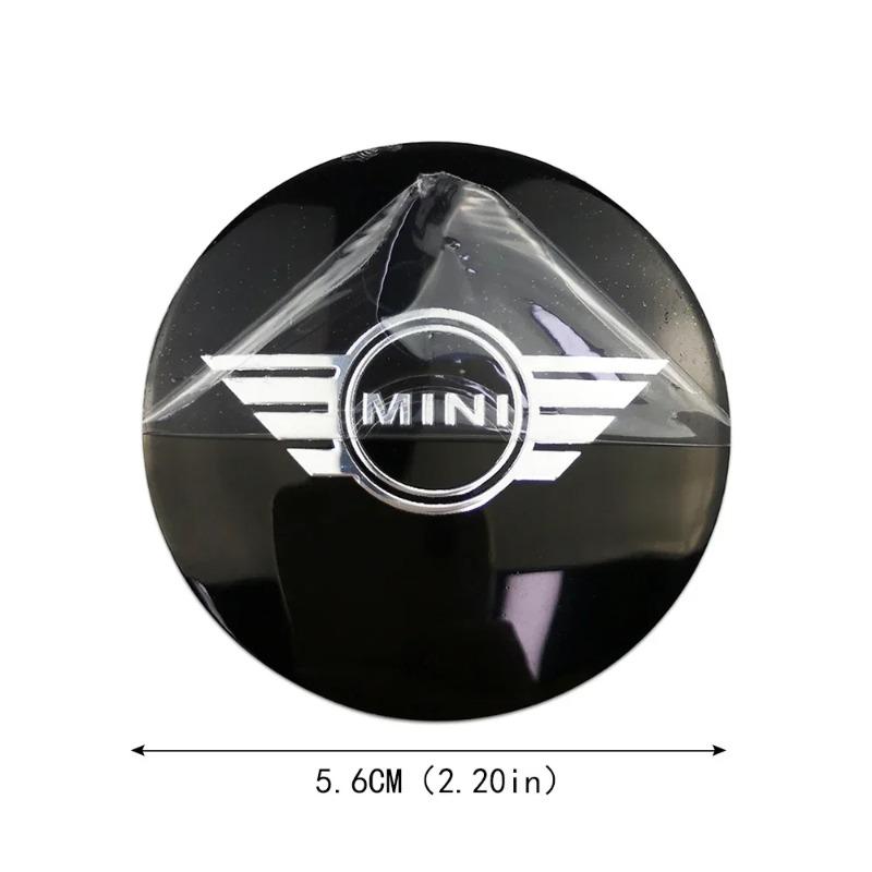 4pcs Car Decals Wheel Hub Center Stickers for Mini Cooper JCW R57 R58 R60 R50 R52 R53 R56 CLUBMAN COUNTRYMAN Logo Accessories